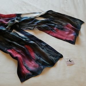 NWT hand dyed silk scarf